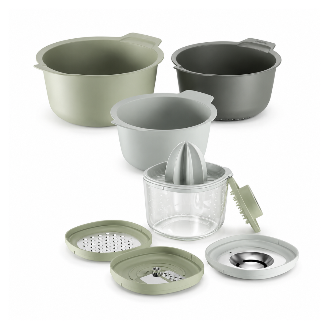 Mixing Bowls & Kitchen Helper Set (9 piece)