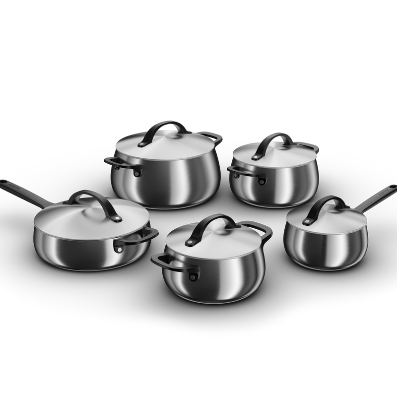 Belly-cookware-set-10-piece-stainless-steel-smokey-black